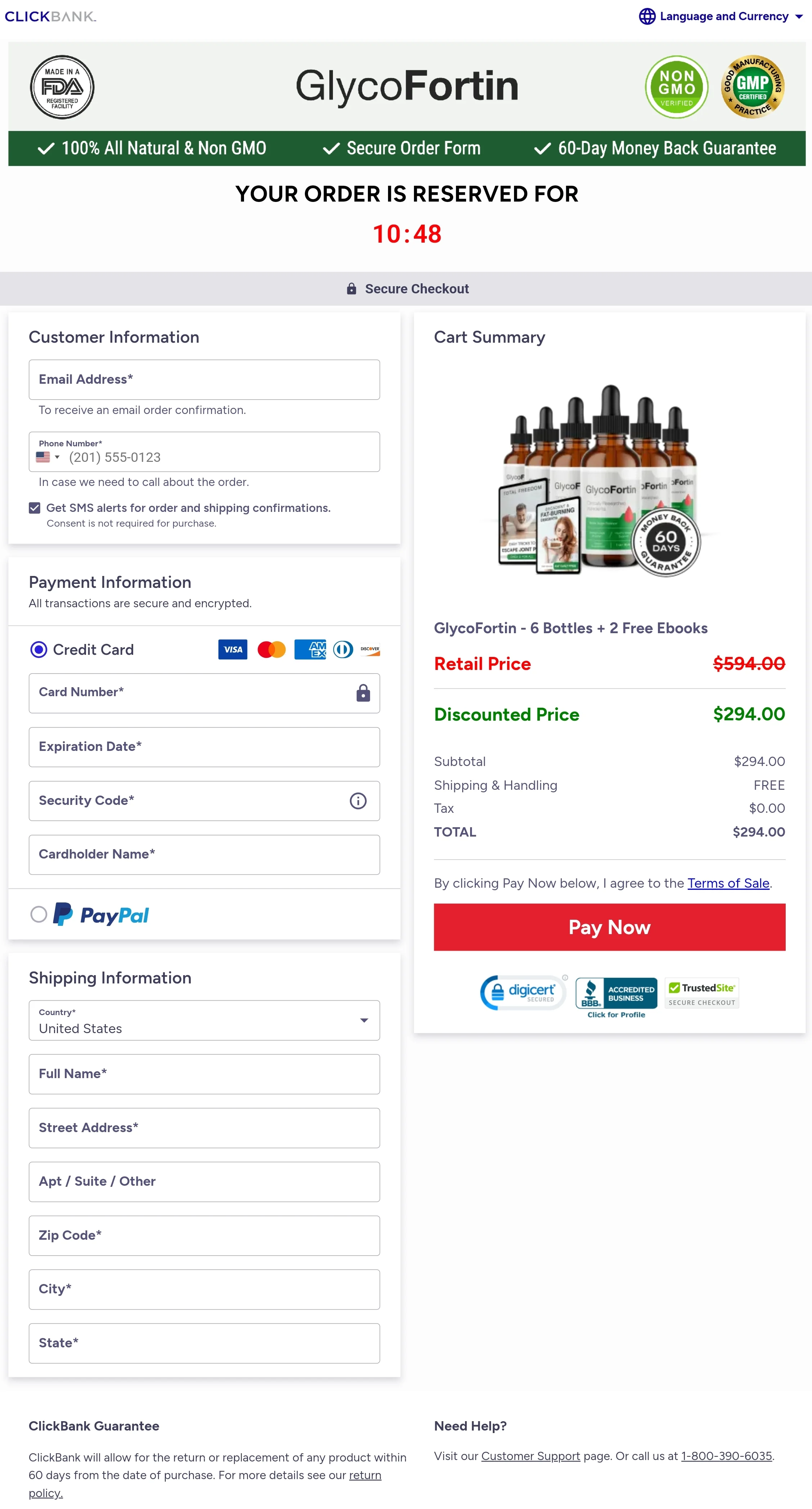 GlycoFortin order form